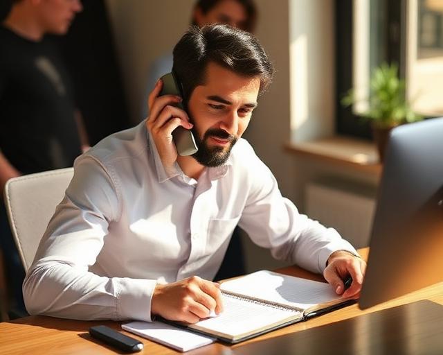 Business owner on a discovery strategy call