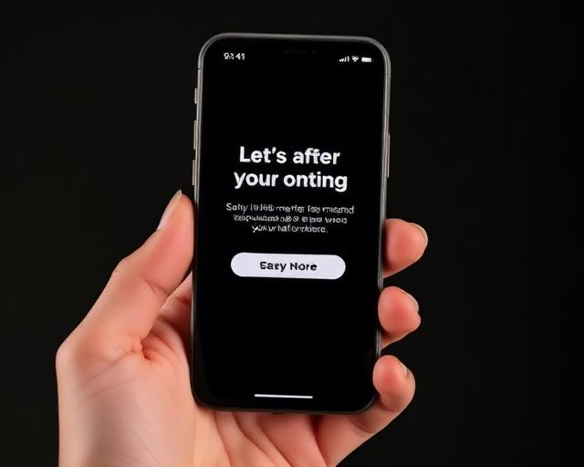 Smartphone showing landing page offer